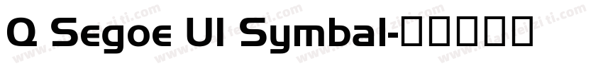 Q Segoe UI Symbal字体转换